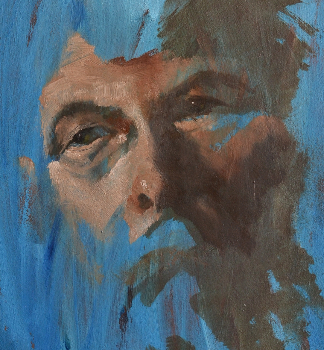 'Self Portrait', oil, 10 x 8