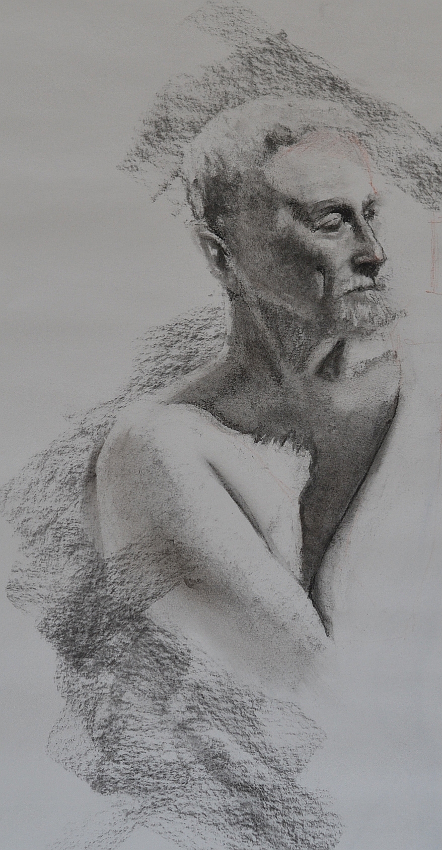 'Greg', charcoal sketch 15 x 10